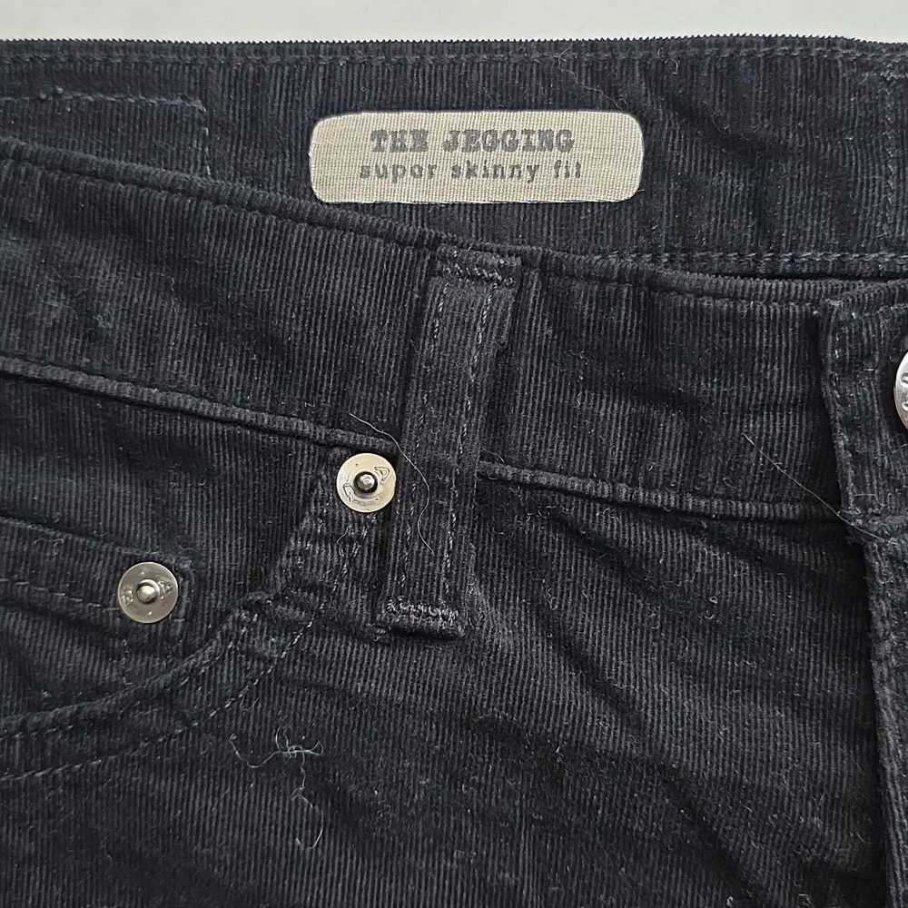 AG Adriano Goldschmied the Jegging Super Skinny Fit corduroy Black 29r Low Rise - Picture 3 of 12